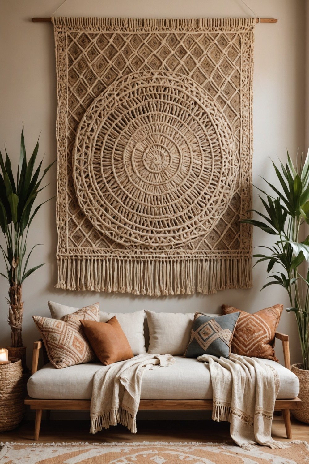 Woven Wall Hangings with Natural Fibers