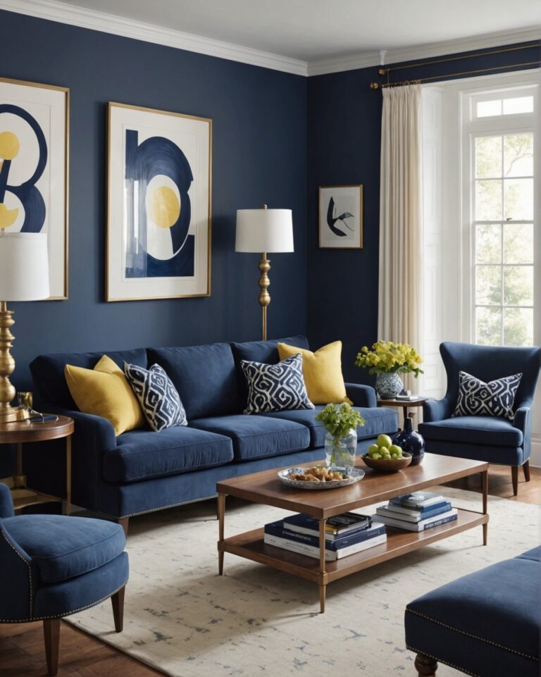 21 Navy Sofa Living Room Ideas