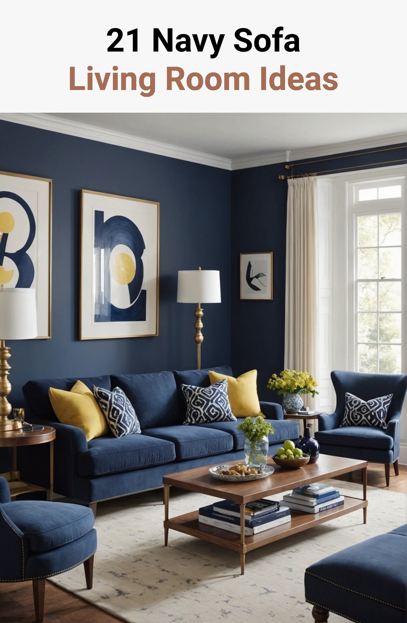 21 Navy Sofa Living Room Ideas