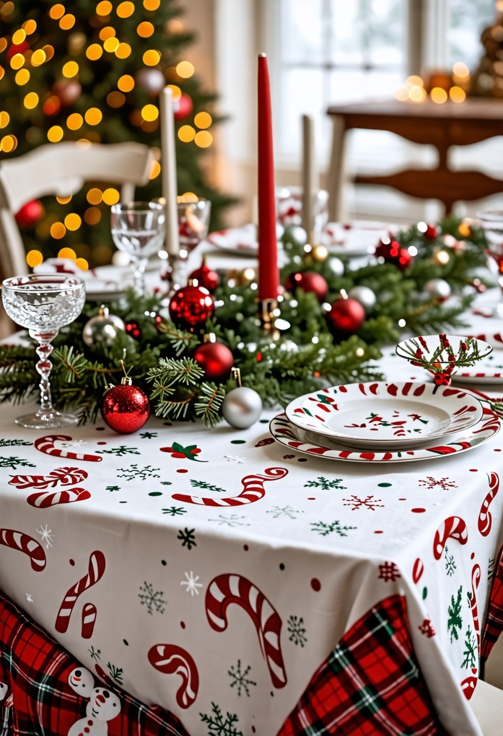 Christmas-Themed Tablecloth