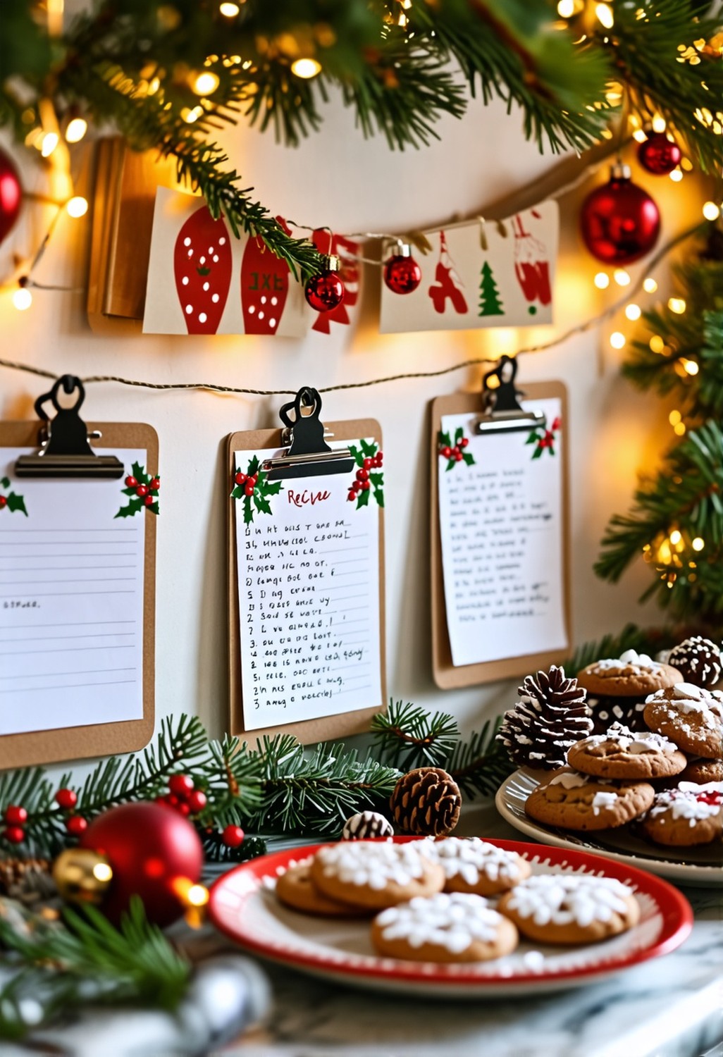 Christmas Recipe Cards Display