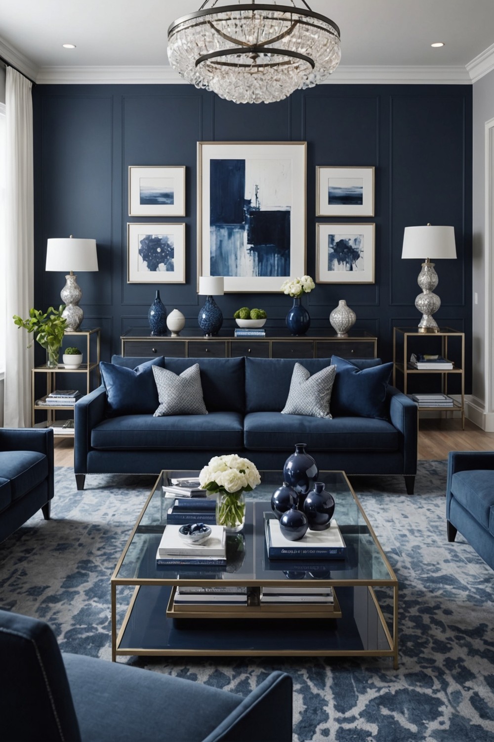 Monochromatic Navy and Grey Color Scheme