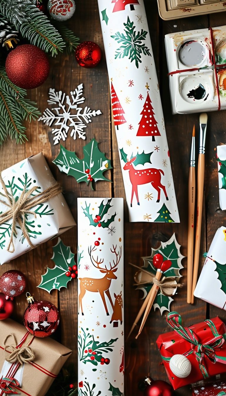 Hand-Painted Wrapping Paper