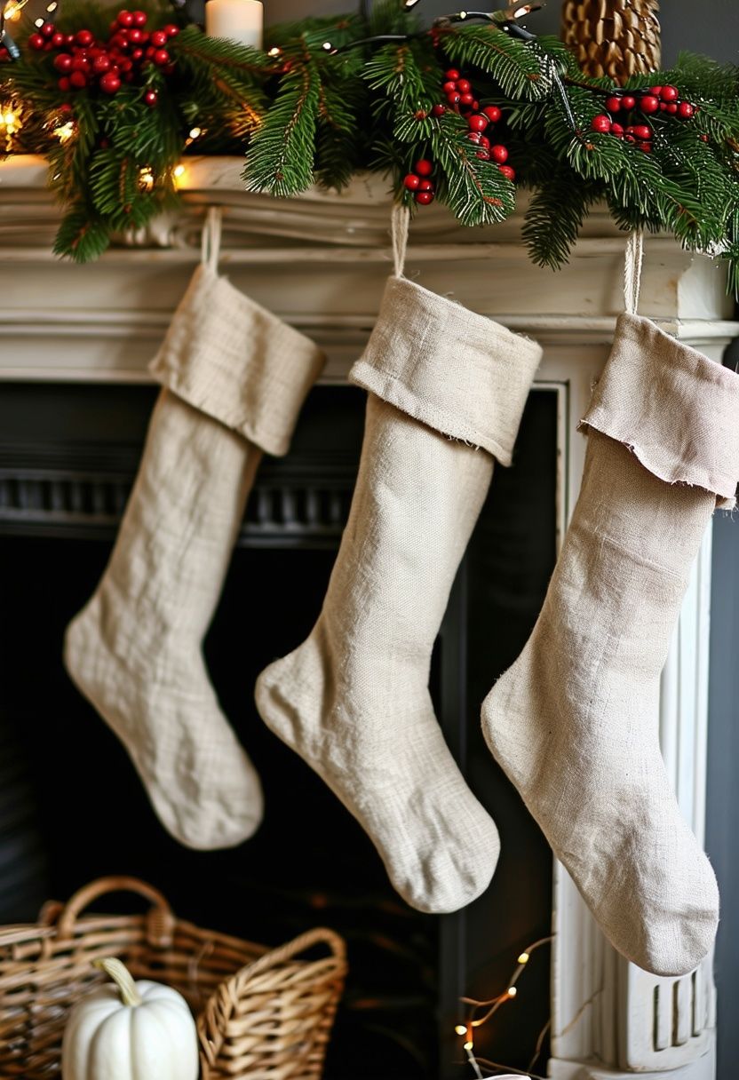 Vintage French Linen Stockings