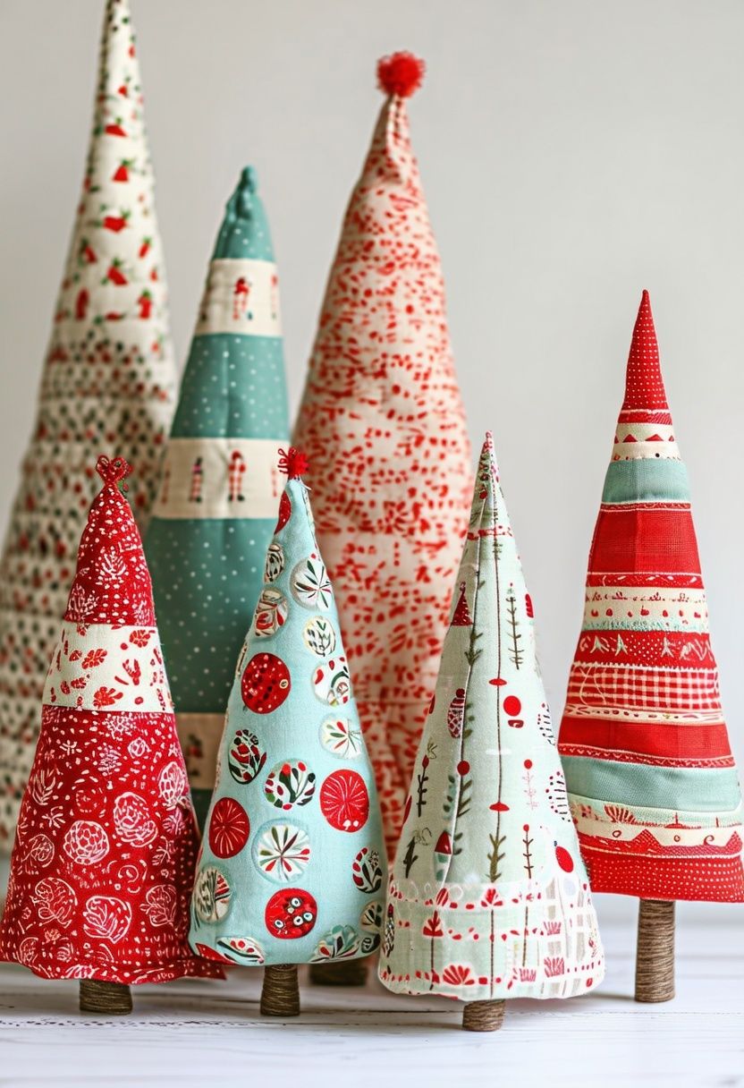 Whimsical Fabric Trees