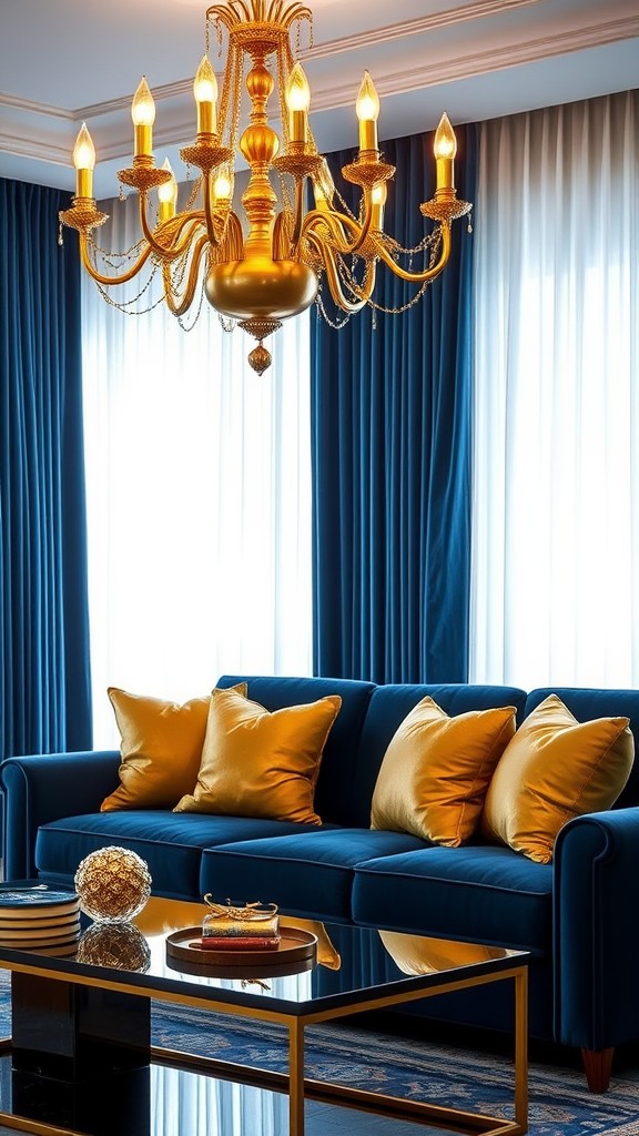 Add Statement Gold Chandeliers