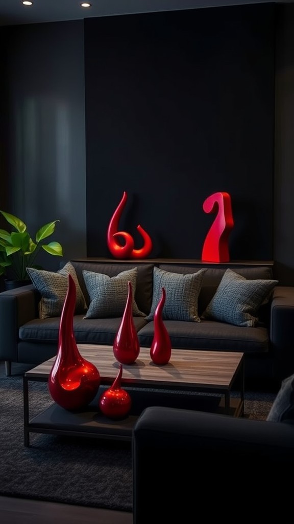 Artistic Red Sculptures