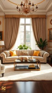 beige and gold living room decor ideas