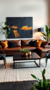 black and brown living room decor ideas for a modern ed