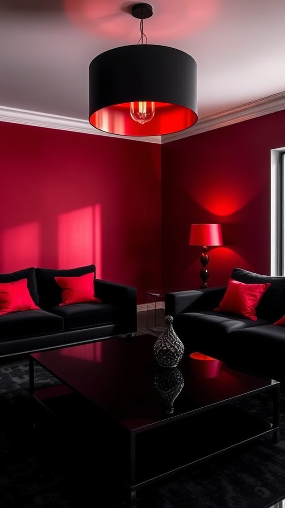 Black and Red Lighting Fixtures