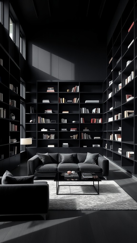 Black Bookshelves