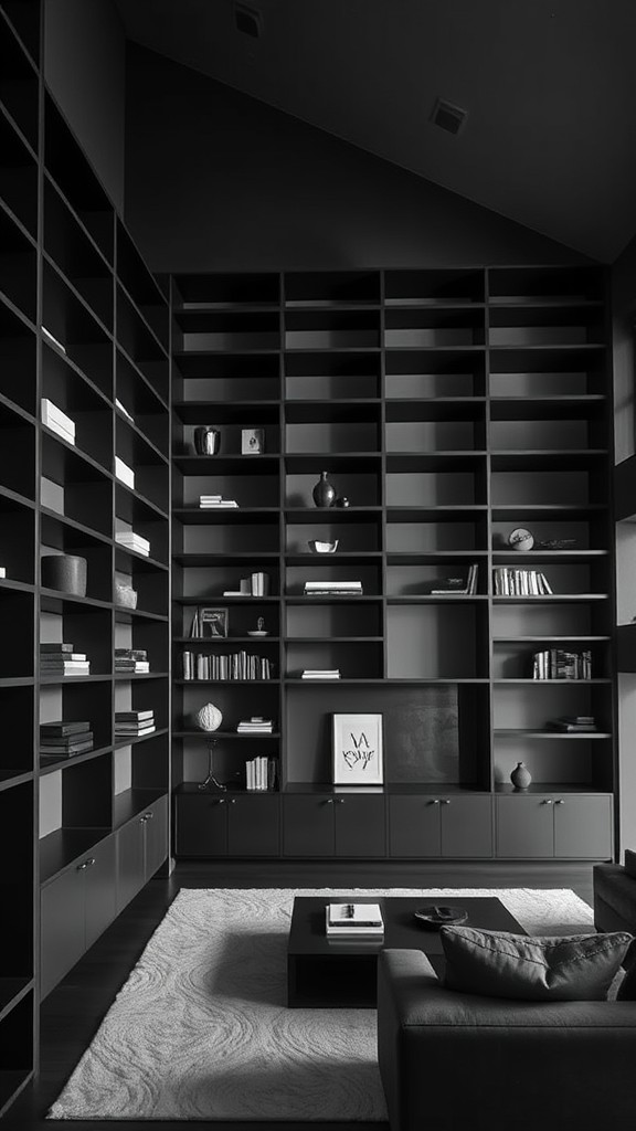 Black Built-in Shelving