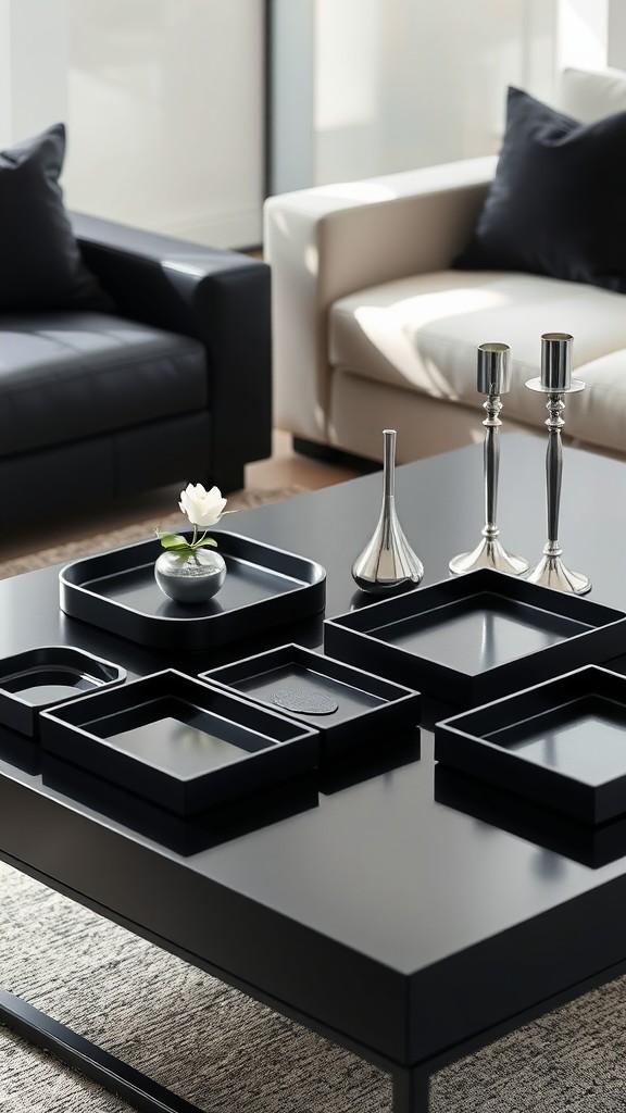 Black Decorative Trays