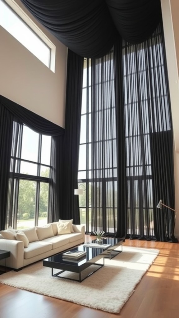 Black Drapes or Curtains