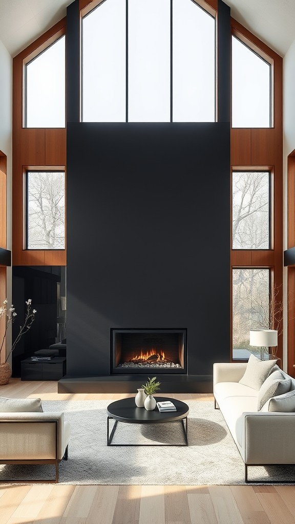 Black Fireplace Surround