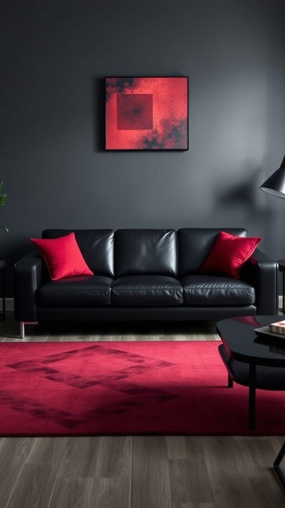 Black Leather Sofa