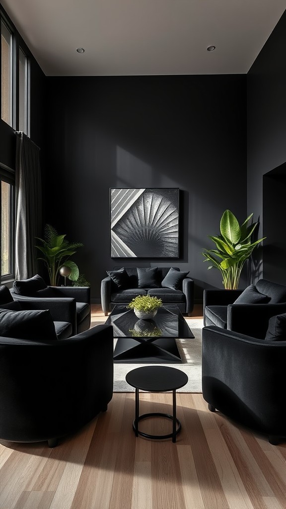 Black Velvet Armchairs