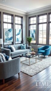 blue and gray living room decor ideas