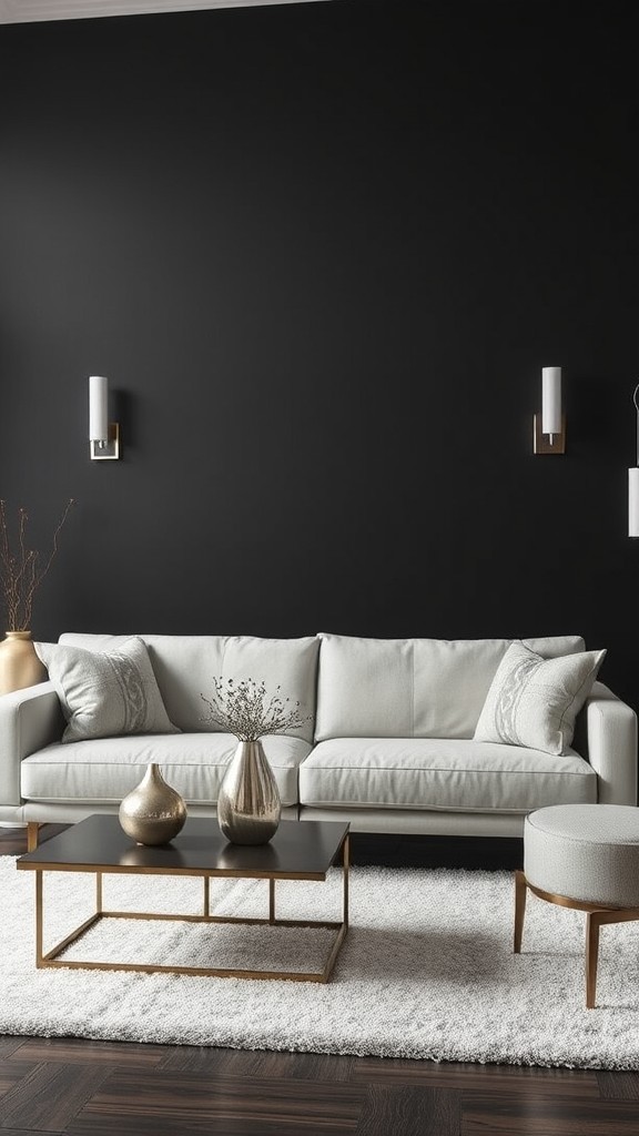 Bold Black Accent Walls