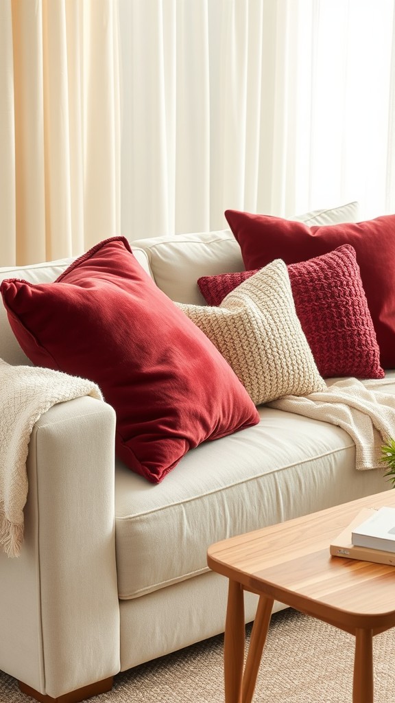 Burgundy Accent Cushions