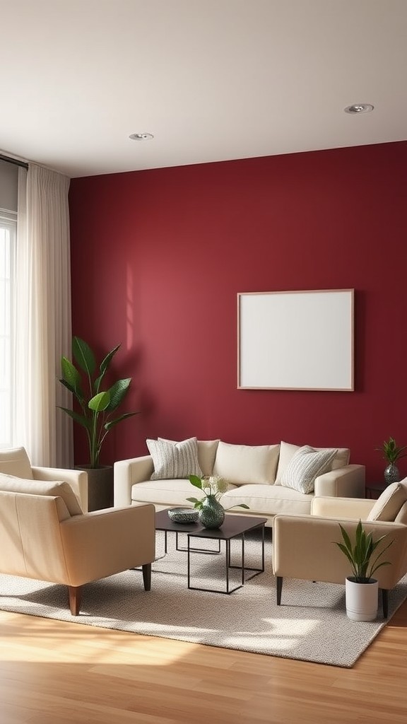 Burgundy Accent Walls