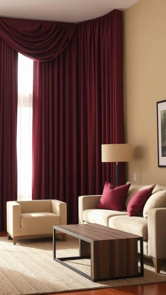 Burgundy Curtains