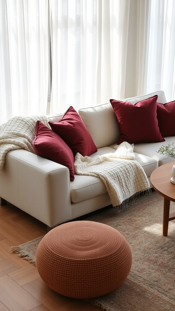 Burgundy Throw Pillows