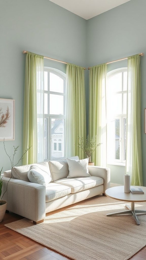 Choose Green Curtains for Softness