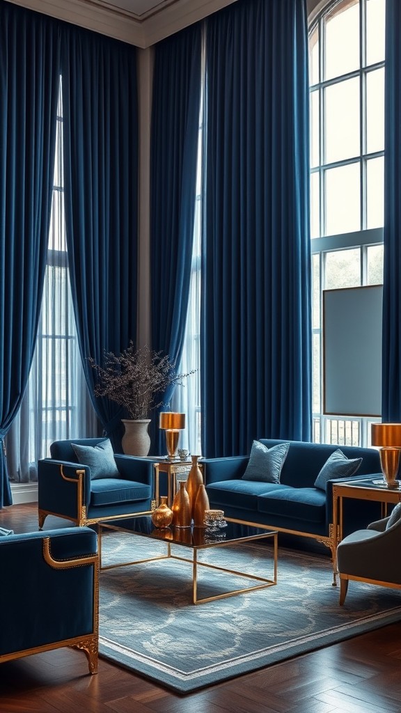 Choose Rich Blue Curtains