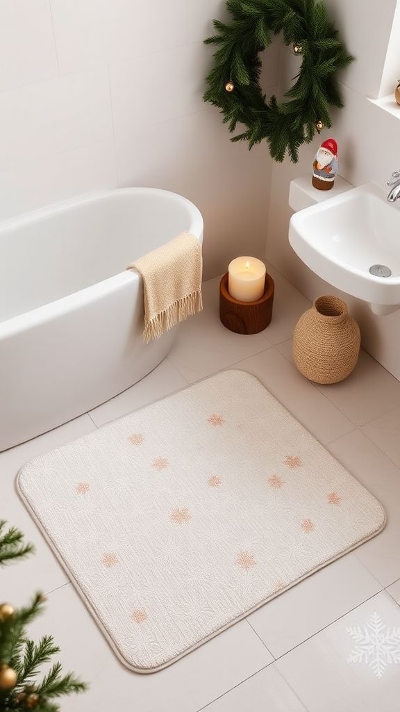 Christmas-Themed Bath Mat