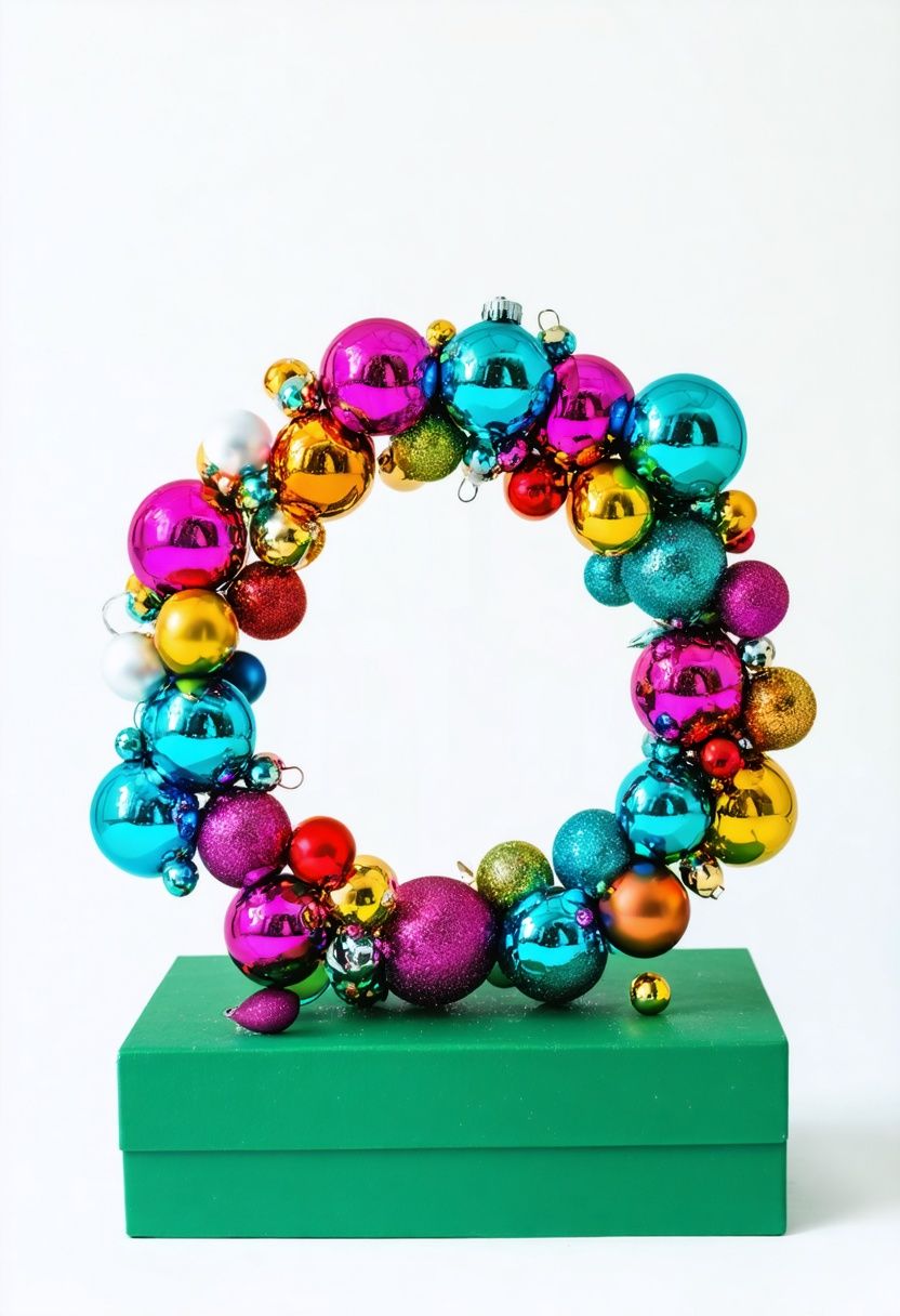 Colorful Ornament Wreath