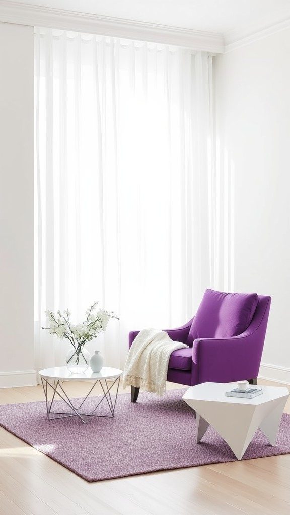 Contemporary Purple Accent Chairs