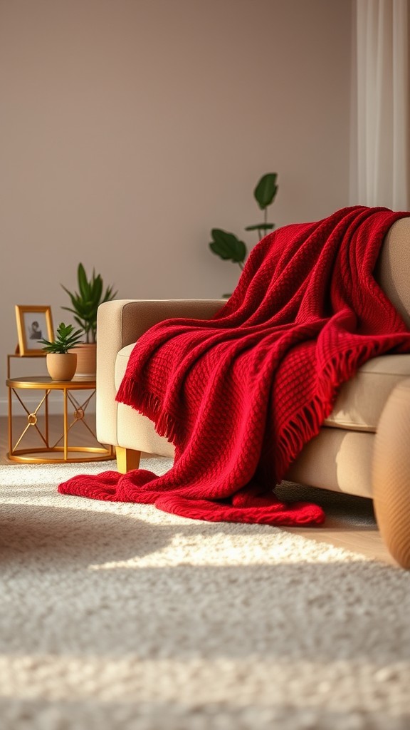 Cozy Red Throw Blankets