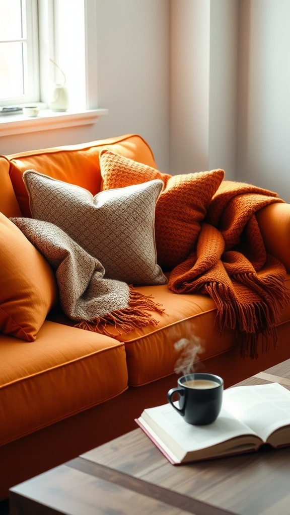 Cozy Throw Blankets in Complementary Tones