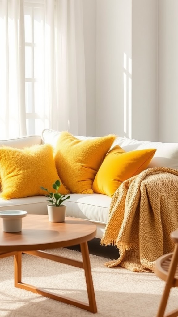 Cozy Yellow Throw Pillows