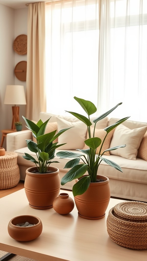 Earthy Brown Plant Pots