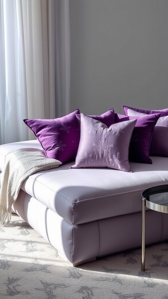 Elegant Purple Throw Pillows