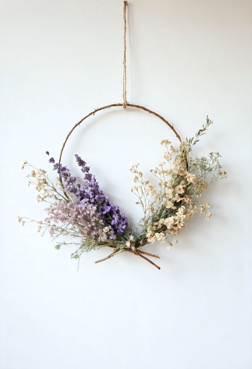 Elegant Dried Flower Wreath