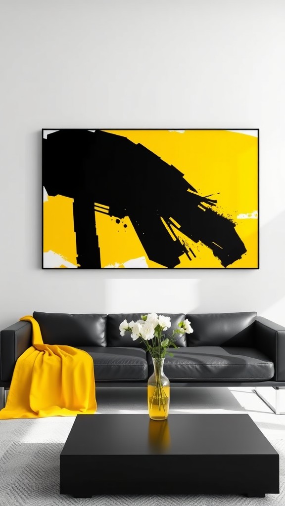 Eye-catching Black and Yellow Wall Art