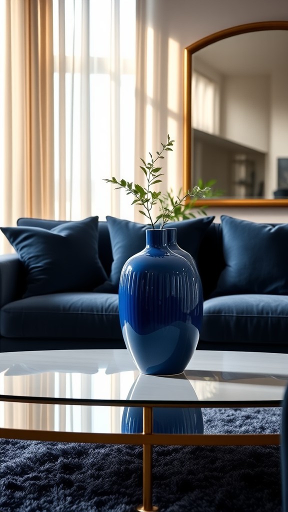 Feature Blue Ceramic Vases