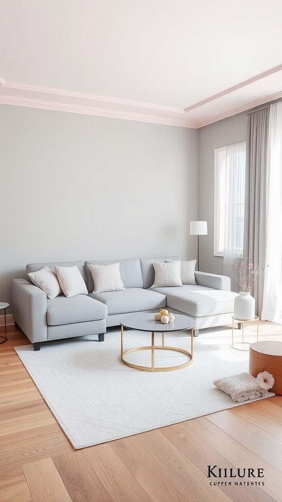 Gray Walls with Pink Trim