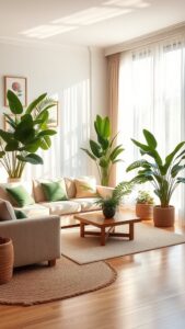 green and beige living room decor ideas for natural serenity