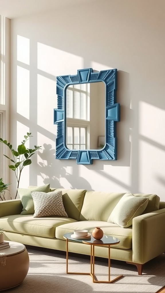 Hang a Blue Statement Mirror