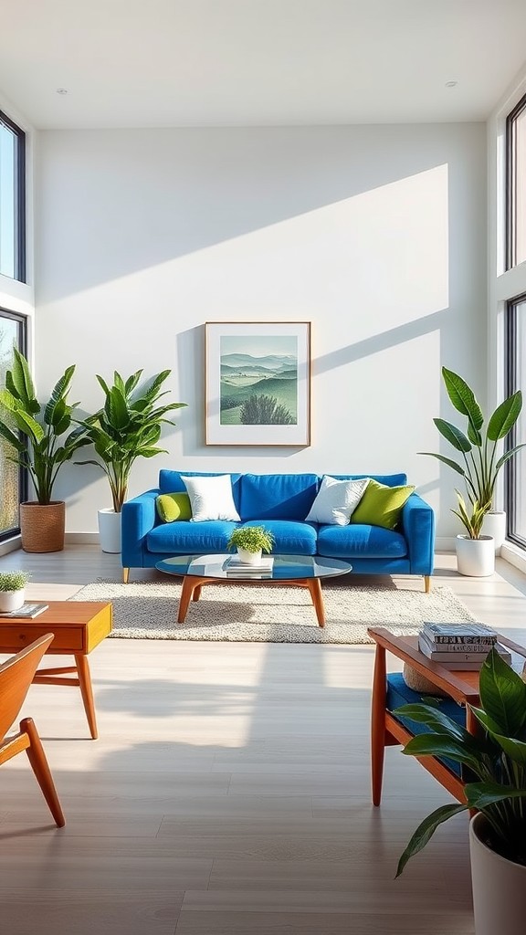 Incorporate a Statement Blue Sofa