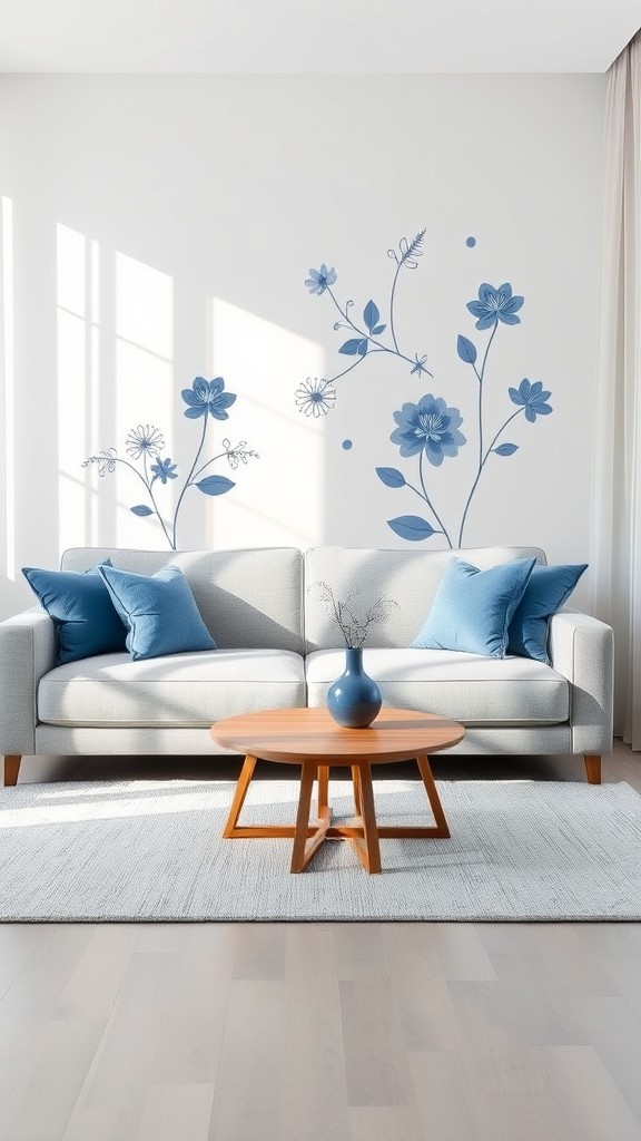 Incorporate Blue and Gray Wall Decals