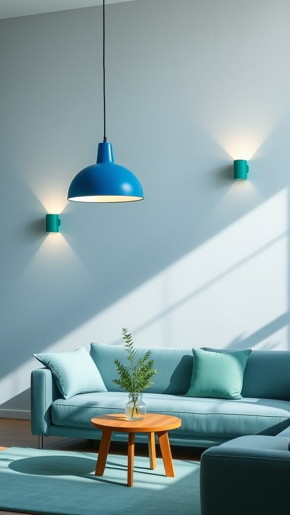 Install Blue or Green Lighting Fixtures