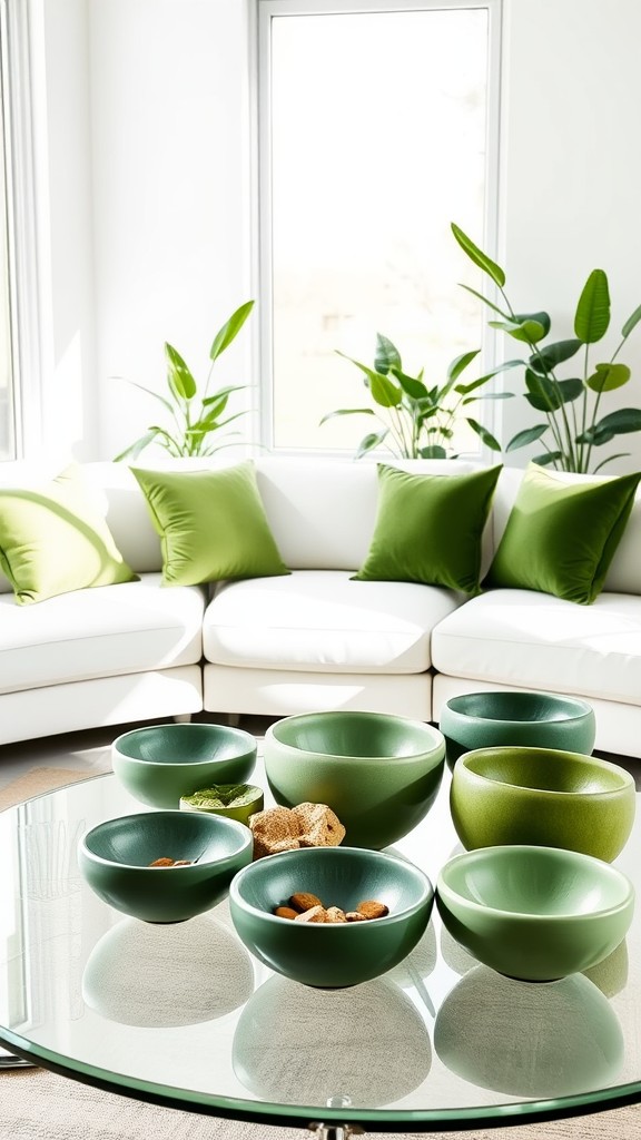 Integrate Green Decorative Bowls