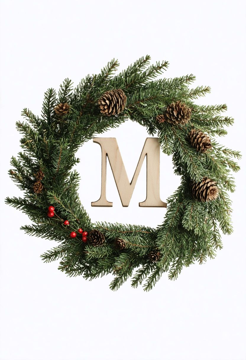 Monogrammed Initial Wreath