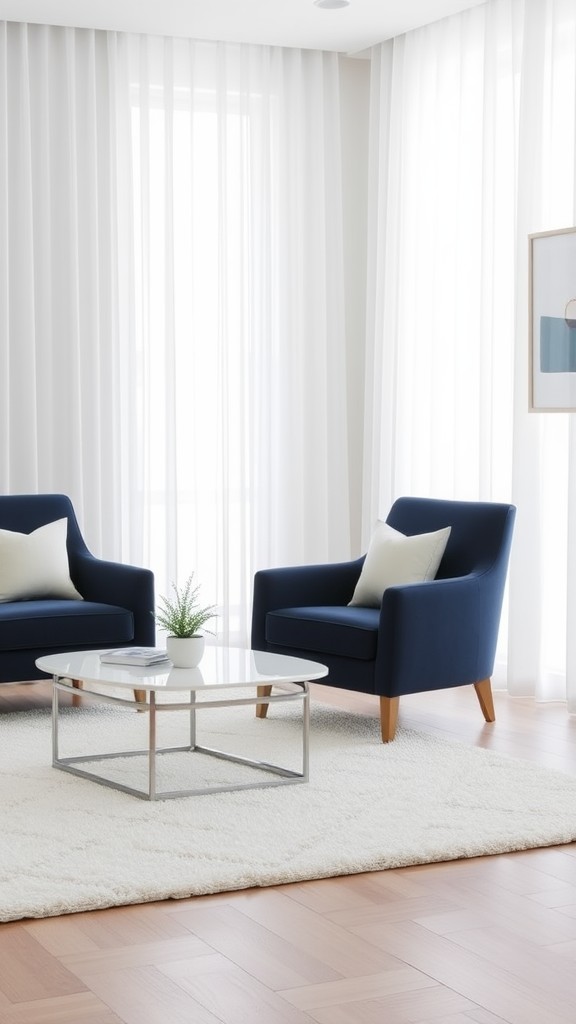 Navy Blue Accent Chairs