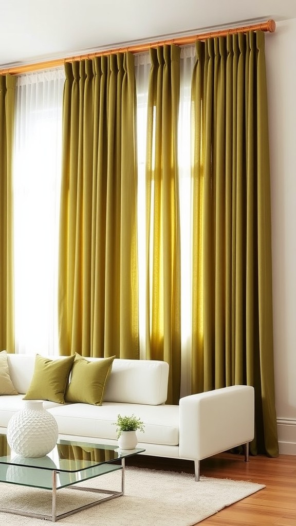 Olive Green Curtains